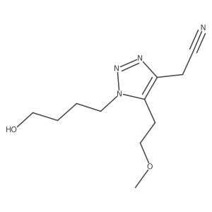 2-[1-(4-hydroxybutyl)-5-(2-methoxyethyl)-1H-1,2,3-triazol-4-yl]acetonitrile结构式
