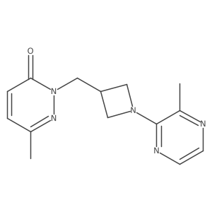 6-Methyl-2-{[1-(3-methylpyrazin-2-yl)azetidin-3-yl]methyl}-2,3-dihydropyridazin-3-one Structure