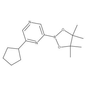 6-(Cyclopentyl)pyrazine-2-boronic acid pinacol ester Structure