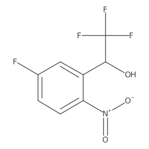 (1S)-2,2,2-trifluoro-1-(5-fluoro-2-nitrophenyl)ethan-1-ol结构式