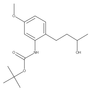 tert-butyl N-{2-[(3R)-3-hydroxybutyl]-5-methoxyphenyl}carbamate结构式