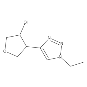 rac-(3R,4S)-4-(1-ethyl-1H-1,2,3-triazol-4-yl)oxolan-3-ol Structure