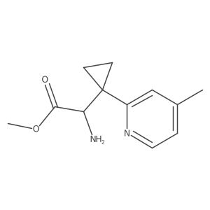 Methyl 2-amino-2-[1-(4-methylpyridin-2-yl)cyclopropyl]acetate Structure