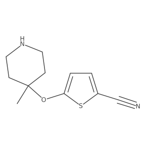 5-[(4-Methylpiperidin-4-yl)oxy]thiophene-2-carbonitrile Structure