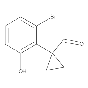 1-(2-Bromo-6-hydroxyphenyl)cyclopropane-1-carbaldehyde结构式