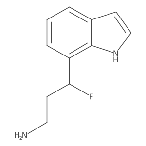3-fluoro-3-(1H-indol-7-yl)propan-1-amine结构式