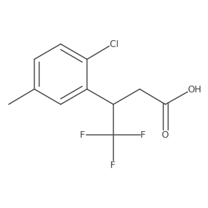 3-(2-Chloro-5-methylphenyl)-4,4,4-trifluorobutanoic acid Structure