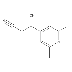 3-(2-Chloro-6-methylpyridin-4-yl)-3-hydroxypropanenitrile结构式