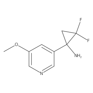 2,2-Difluoro-1-(5-methoxypyridin-3-yl)cyclopropan-1-amine Structure