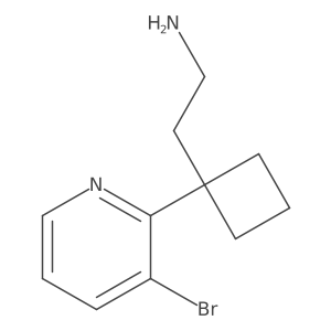 2-[1-(3-Bromopyridin-2-yl)cyclobutyl]ethan-1-amine Structure
