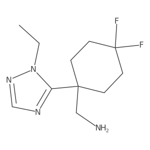 [1-(1-ethyl-1H-1,2,4-triazol-5-yl)-4,4-difluorocyclohexyl]methanamine结构式