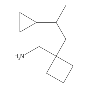 [1-(2-Cyclopropylpropyl)cyclobutyl]methanamine结构式