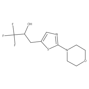 1,1,1-Trifluoro-3-[2-(morpholin-4-yl)-1,3-thiazol-5-yl]propan-2-ol结构式