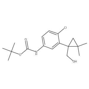 tert-butyl N-{4-chloro-3-[1-(hydroxymethyl)-2,2-dimethylcyclopropyl]phenyl}carbamate结构式