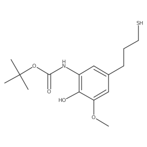 tert-butyl N-[2-hydroxy-3-methoxy-5-(3-sulfanylpropyl)phenyl]carbamate结构式