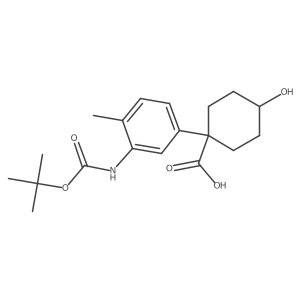 1-(3-{[(Tert-butoxy)carbonyl]amino}-4-methylphenyl)-4-hydroxycyclohexane-1-carboxylic acid Structure
