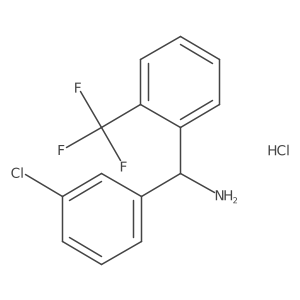(3-Chlorophenyl)-[2-(trifluoromethyl)phenyl]methanamine;hydrochloride Structure