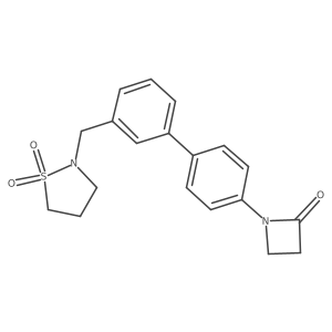 2-{[4'-(2-Oxoazetidin-1-yl)-[1,1'-biphenyl]-3-yl]methyl}-1lambda6,2-thiazolidine-1,1-dione结构式