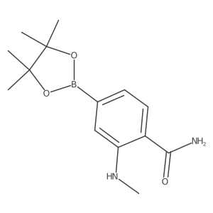 2-(Methylamino)-4-(4,4,5,5-tetramethyl-1,3,2-dioxaborolan-2-yl)benzamide结构式