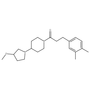3-(3,4-Dimethylphenyl)-1-[4-(3-methoxypyrrolidin-1-yl)piperidin-1-yl]propan-1-one结构式