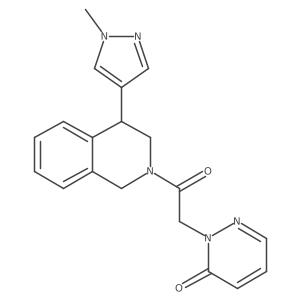 2-(2-(4-(1-methyl-1H-pyrazol-4-yl)-3,4-dihydroisoquinolin-2(1H)-yl)-2-oxoethyl)pyridazin-3(2H)-one结构式