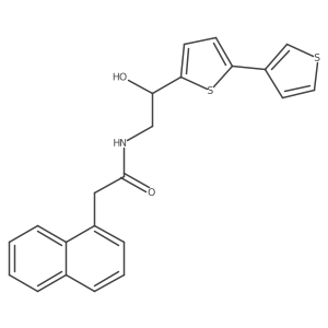 N-(2-{[2,3'-bithiophene]-5-yl}-2-hydroxyethyl)-2-(naphthalen-1-yl)acetamide结构式