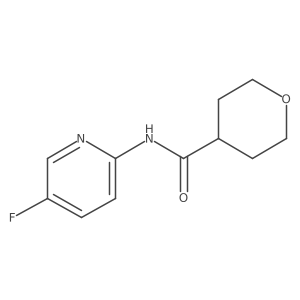 N-(5-fluoropyridin-2-yl)oxane-4-carboxamide结构式