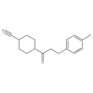 1-{2-[(4-Fluorophenyl)sulfanyl]acetyl}piperidine-4-carbonitrile结构式