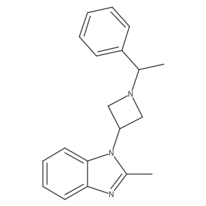 2-methyl-1-[1-(1-phenylethyl)azetidin-3-yl]-1H-1,3-benzodiazole结构式