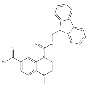 4-{[(9H-fluoren-9-yl)methoxy]carbonyl}-1-methyl-1,2,3,4-tetrahydroquinoxaline-6-carboxylic acid Structure
