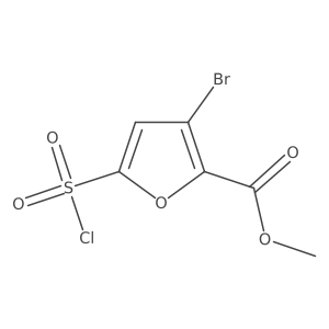 Methyl 3-bromo-5-chlorosulfonylfuran-2-carboxylate结构式