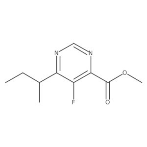 Methyl 6-(butan-2-yl)-5-fluoropyrimidine-4-carboxylate Structure