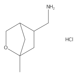 [(1R,4S,5S)-1-Methyl-2-oxabicyclo[2.2.1]heptan-5-yl]methanamine;hydrochloride Structure