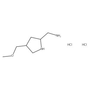 1-[(2S,4S)-4-(methoxymethyl)pyrrolidin-2-yl]methanamine dihydrochloride结构式