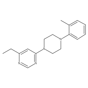 4-Ethyl-6-[4-(2-methylphenyl)piperazin-1-yl]pyrimidine结构式
