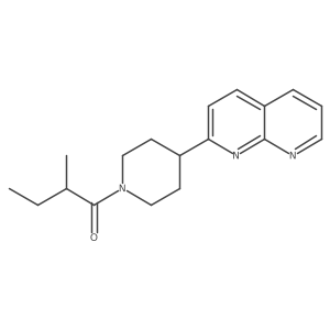 2-Methyl-1-[4-(1,8-naphthyridin-2-yl)piperidin-1-yl]butan-1-one Structure