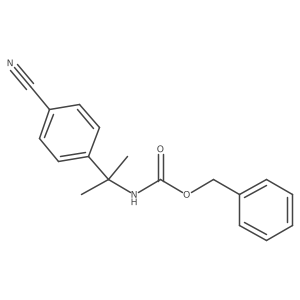 Benzyl (2-(4-cyanophenyl)propan-2-yl)carbamate结构式