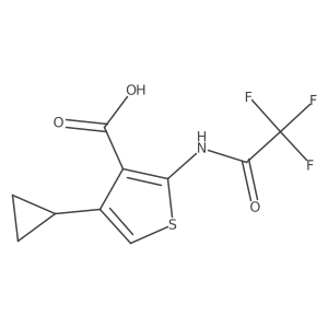 4-Cyclopropyl-2-(2,2,2-trifluoroacetamido)thiophene-3-carboxylic acid Structure