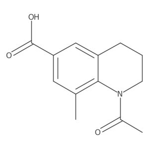 1-Acetyl-8-methyl-1,2,3,4-tetrahydroquinoline-6-carboxylic acid结构式