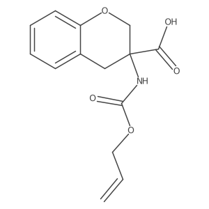 3-{[(prop-2-en-1-yloxy)carbonyl]amino}-3,4-dihydro-2H-1-benzopyran-3-carboxylic acid结构式