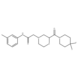 2-[2-(4,4-difluoropiperidine-1-carbonyl)morpholin-4-yl]-N-(3-methylphenyl)acetamide Structure