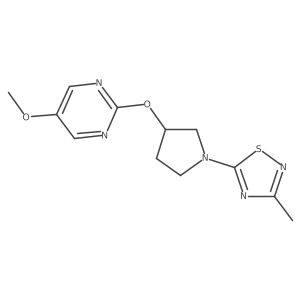 5-Methoxy-2-{[1-(3-methyl-1,2,4-thiadiazol-5-yl)pyrrolidin-3-yl]oxy}pyrimidine结构式