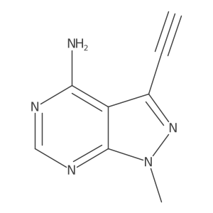3-Ethynyl-1-methyl-1H-pyrazolo[3,4-D]pyrimidin-4-amine Structure