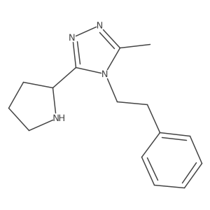 3-Methyl-4-phenethyl-5-(pyrrolidin-2-yl)-4H-1,2,4-triazole结构式