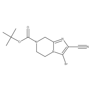 tert-Butyl 3-bromo-2-cyano-5,6-dihydroimidazo[1,2-a]pyrazine-7(8H)-carboxylate Structure
