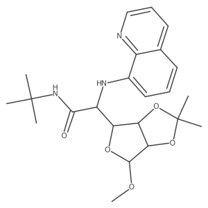 (S)-N-(tert-Butyl)-2-((3aR,4R,6R,6aR)-6-methoxy-2,2-dimethyltetrahydrofuro[3,4-d][1,3]dioxol-4-yl)-2-(quinolin-8-ylamino)acetamide Structure