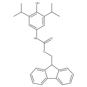 (9H-fluoren-9-yl)methyl N-[4-hydroxy-3,5-bis(propan-2-yl)phenyl]carbamate结构式