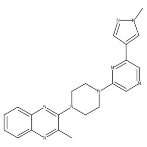 2-methyl-3-{4-[6-(1-methyl-1H-pyrazol-4-yl)pyrazin-2-yl]piperazin-1-yl}quinoxaline Structure