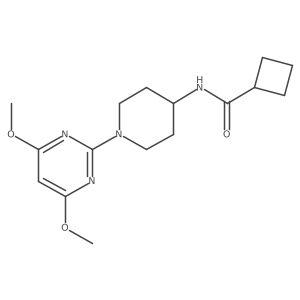 N-[1-(4,6-dimethoxypyrimidin-2-yl)piperidin-4-yl]cyclobutanecarboxamide Structure
