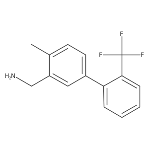 (4-Methyl-2'-(trifluoromethyl)-[1,1'-biphenyl]-3-yl)methanamine结构式